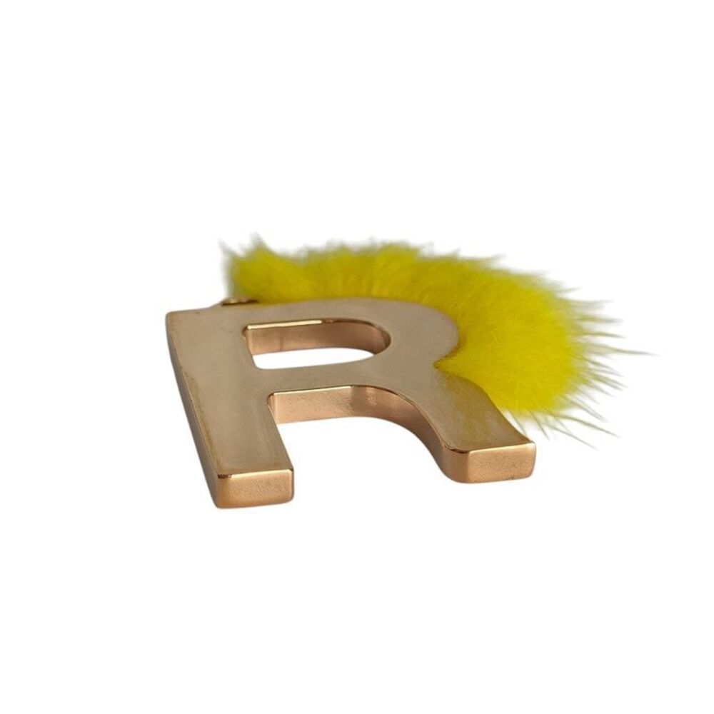 Good Fendi Abclick Initial Charm R Gold Color Yel… - image 6
